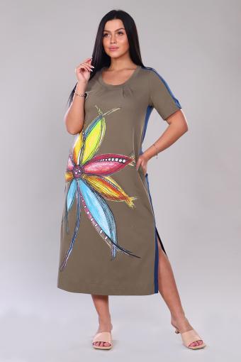 Платье 5576 (Хаки) - Лазар-Текс
