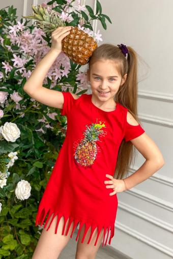 Платье 5055 детское (Красный) - Лазар-Текс