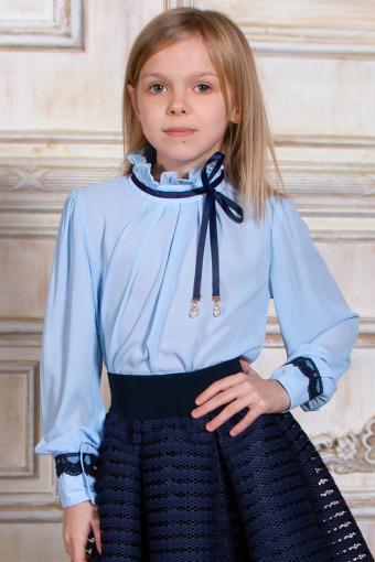 Блузка для девочки SP0300 (Голубой) - Лазар-Текс