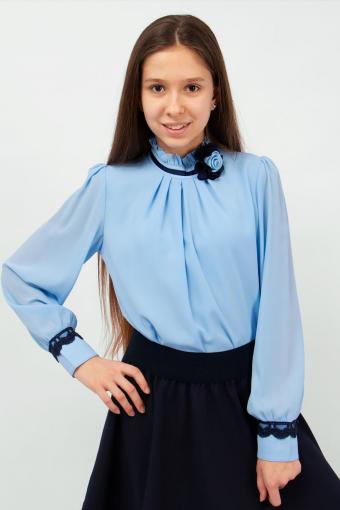 Блузка для девочки SP0301 (Голубой) - Лазар-Текс