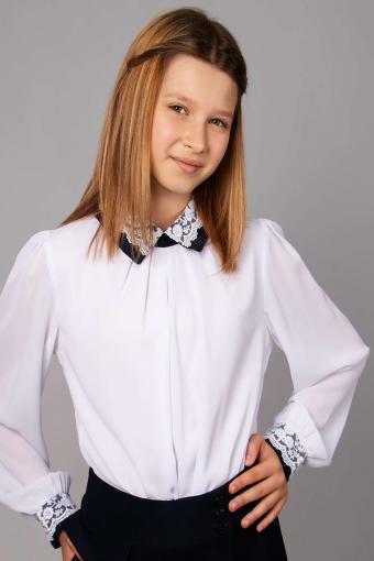 Блузка для девочки SP0302 (Белый) - Лазар-Текс