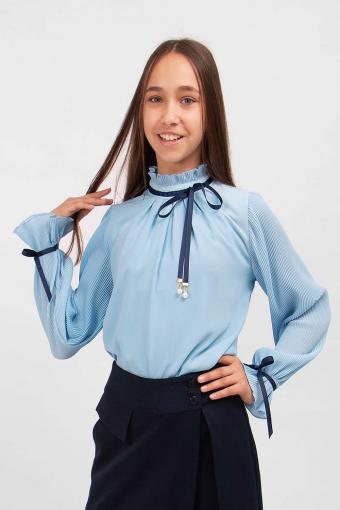 Блузка для девочки SP2801 (Голубой) - Лазар-Текс