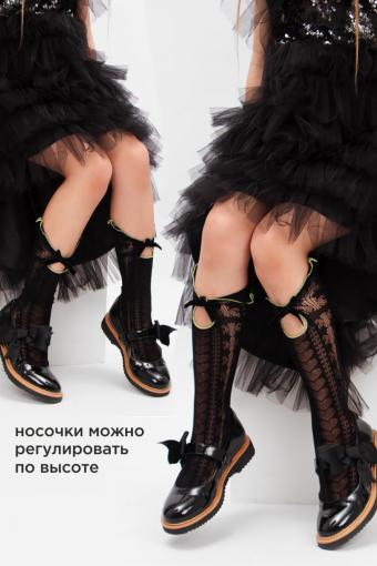 Носки ажурные капроновые для девочки SP883 (Черный) (Фото 2)