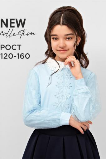 Блузка для девочки SP6542 (Голубой) - Лазар-Текс