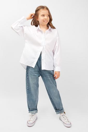Блузка для девочки оверсайз SP1012 (Белый) - Лазар-Текс