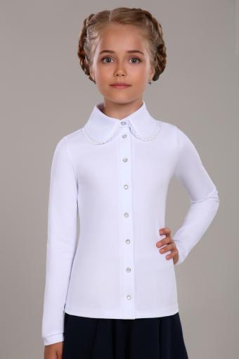 Блузка для девочки Агата 13258 (Белый) - Лазар-Текс