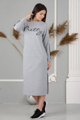 Платье 24835 (Серый меланж) - Лазар-Текс
