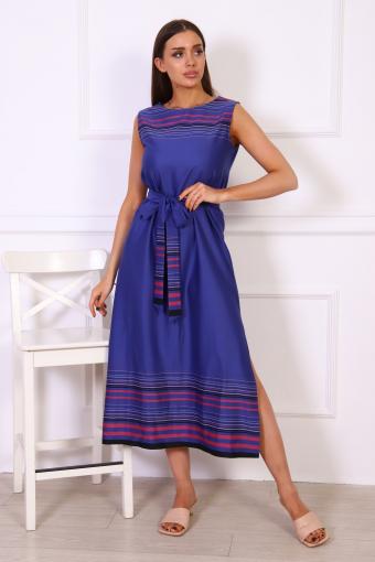 Платье П155дк (Синий,розовый) - Лазар-Текс