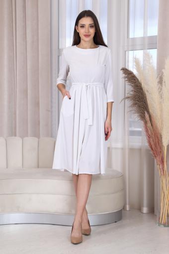 Платье П209л (Белый,черный) - Лазар-Текс