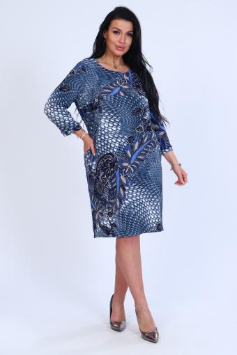 Платье 52204 (Серо-голубой) - Лазар-Текс