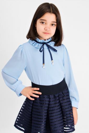 Блузка для девочки SP0400 (Голубой) - Лазар-Текс