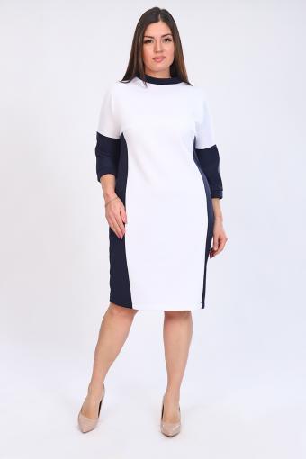 Платье 52235 (Белый/синий) - Лазар-Текс