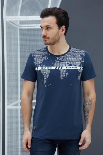 Фуфайка (футболка) BeGood SS20MJ234 (Синий, графит) - Лазар-Текс