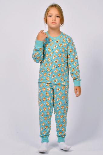Пижама детская 91223 (Пастельно-бирюзовый корги) - Лазар-Текс