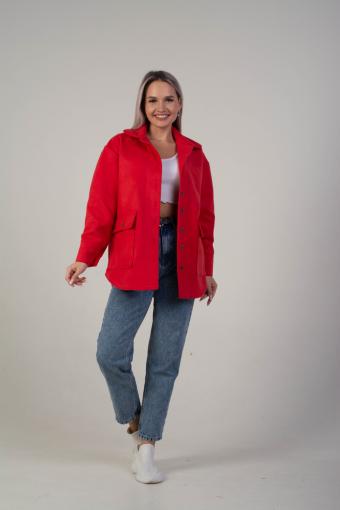 Пальто-рубашка 100009 (Красный) - Лазар-Текс