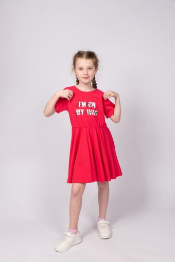 Платье для девочки 81228 (Малиновый) - Лазар-Текс