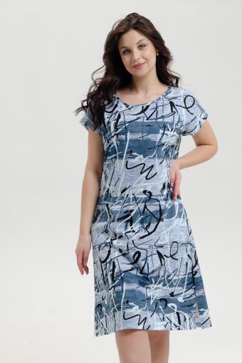 Платье 032 (Голубой) - Лазар-Текс