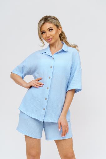 Рубашка 36766 (Голубой) - Лазар-Текс