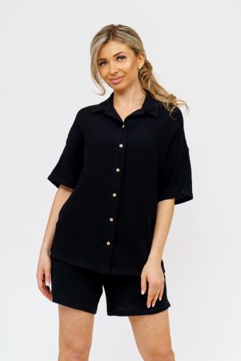 Рубашка 36766 (Черный) - Лазар-Текс