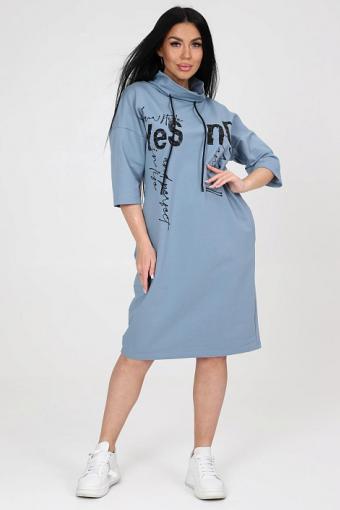 Платье "Ида" (Серо-голубой) - Лазар-Текс