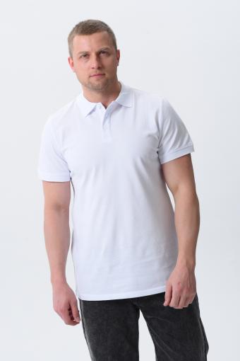 14401 футболка поло мужская (Белый) - Лазар-Текс
