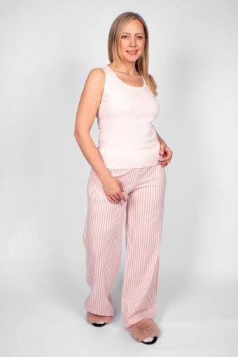 Пижама женская майка_брюки 0935 (Розовая полоска) - Лазар-Текс