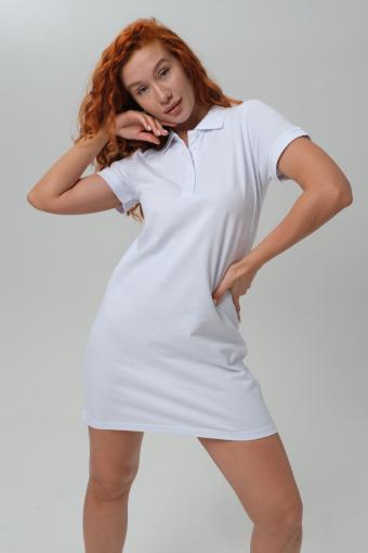 14413 платье поло (Белый) - Лазар-Текс