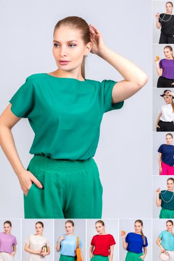 Блуза женская 22275 (Зеленый) - Лазар-Текс