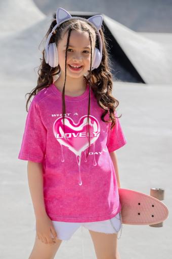 Фуфайка (футболка) для девочки РИВЬЕРА-1 (Розовый) - Лазар-Текс