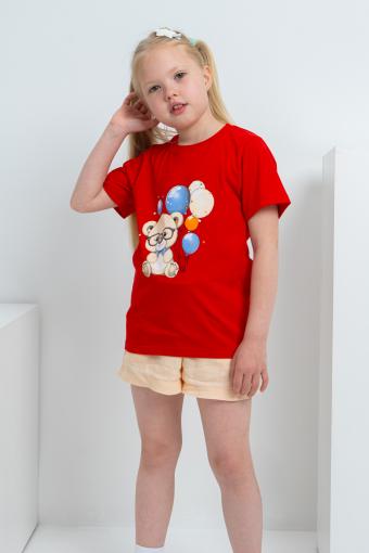 футболка детская с принтом 7448 (Красный) (Фото 2)