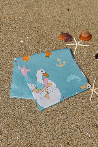 Полотенце пляжное Морячок (Голубой) (Фото 2)
