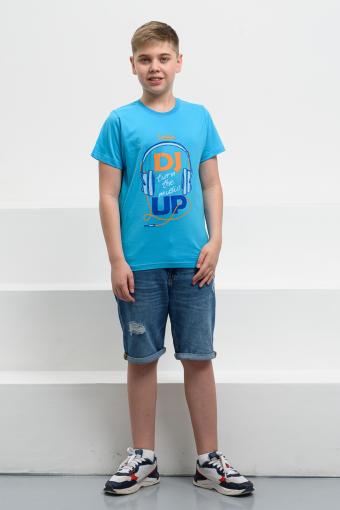 футболка детская с принтом 7445 (Голубой) (Фото 2)