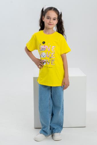 футболка детская с принтом 7449 (Желтый) (Фото 2)