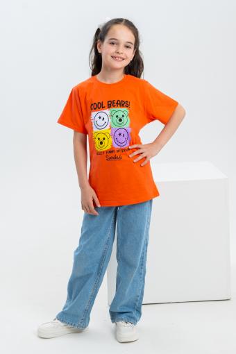 футболка детская с принтом 7449 (Оранжевый) (Фото 2)
