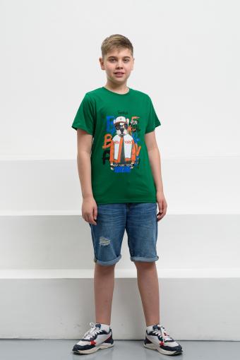 футболка детская с принтом 7445 (Зеленый) (Фото 2)