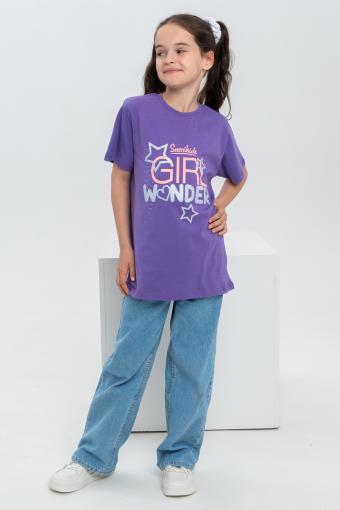 футболка детская с принтом 7449 (Фиолетовый) (Фото 2)