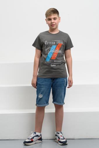 футболка детская с принтом 7445 (Серый) (Фото 2)