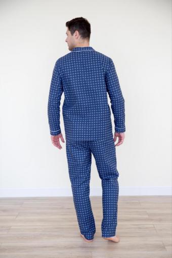 Пижама мужская Фланель (Синий) (Фото 2)