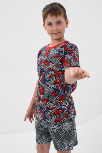 Пижама Кумир детская короткий рукав с шортами (Серый) - Лазар-Текс