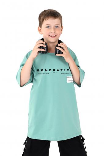 Фуфайка (футболка) для мальчика ЛЕОН-1 (Зеленый) (Фото 2)