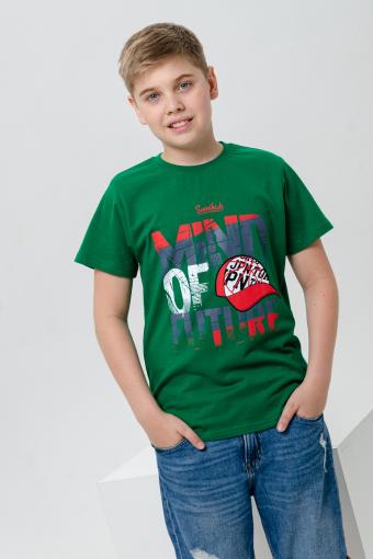 футболка детская с принтом 7446 (Зеленый) - Лазар-Текс