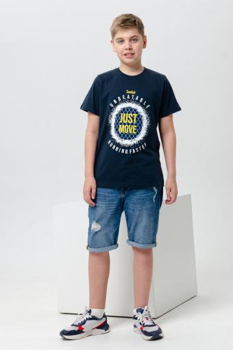 футболка детская с принтом 7446 (Темно-синий) (Фото 2)