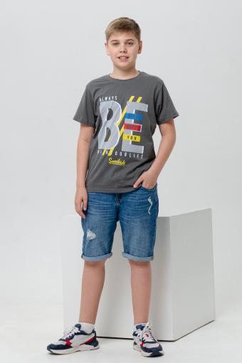 футболка детская с принтом 7446 (Серый) (Фото 2)