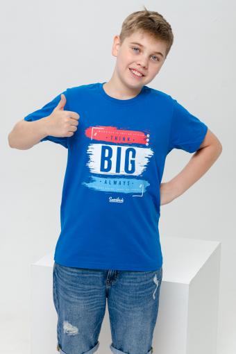 футболка детская с принтом 7446 (Индиго) - Лазар-Текс