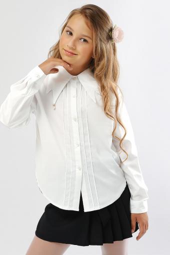 Блузка для девочки с жемчугом SP2731 (Белый) - Лазар-Текс